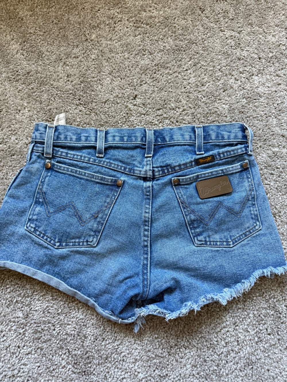 Wrangler Light Blue High-Waist Denim Cutoff Shorts - Picture 5 of 5
